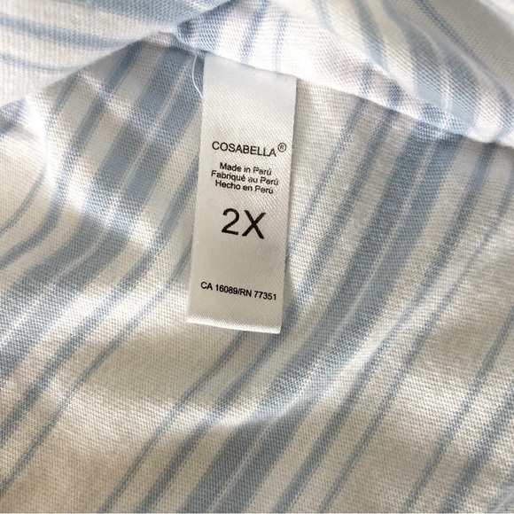 Cosabella 100% COTTON BARE NECESSITIES TANK TOP - Size 2X - Made in Peru - Picture 5 of 8